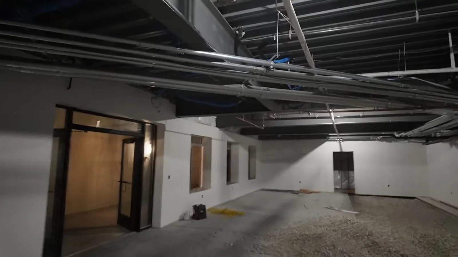 Drain and supply rough-in during a commercial build-out for Commercial Plumbing in Alpharetta, GA